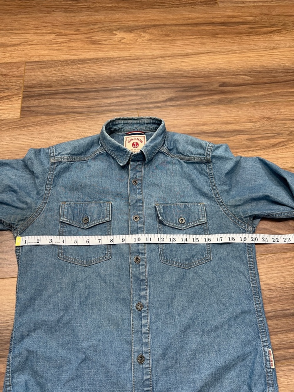 Iron & Resin Denim Shirt Size Medium - Picture 12 of 14